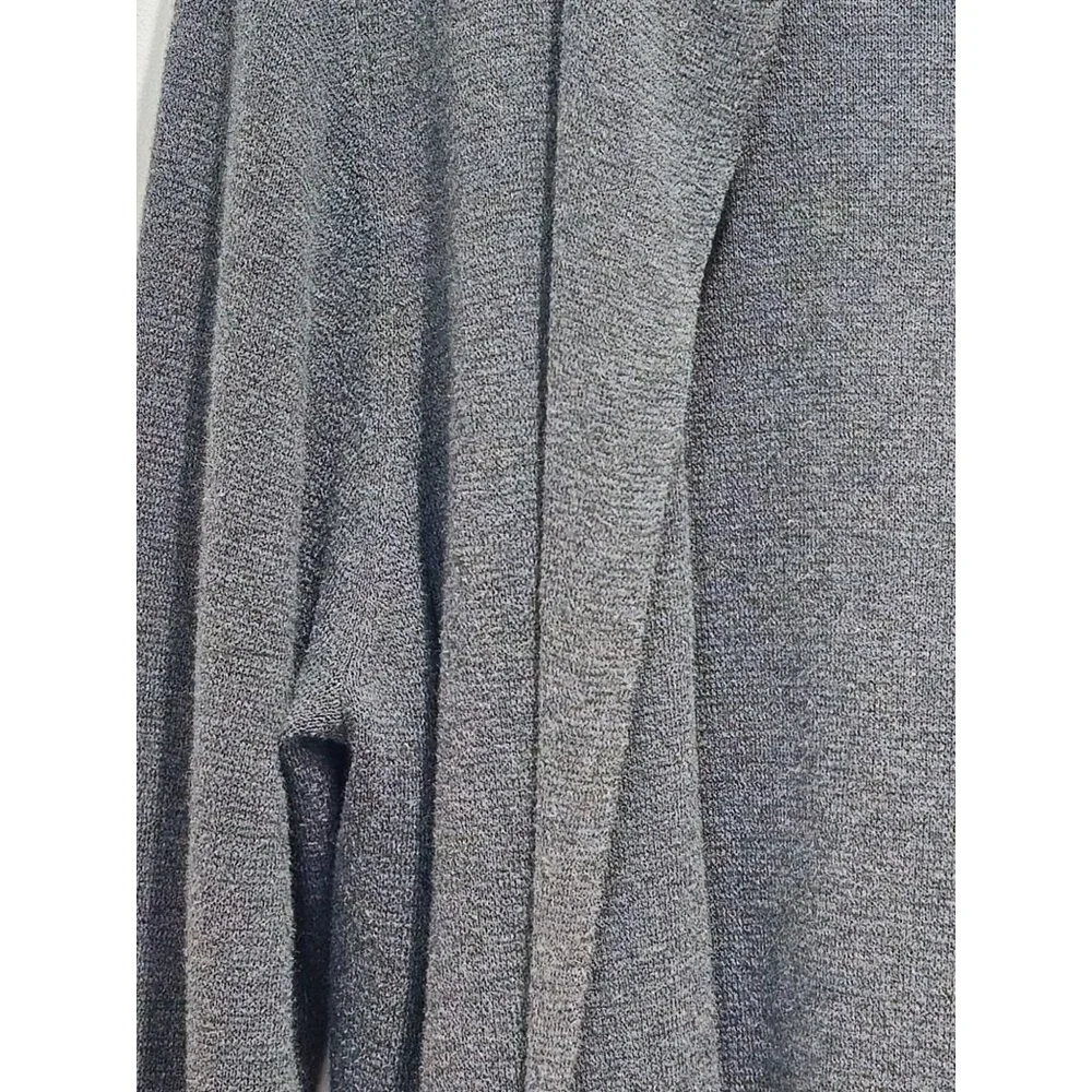 Chicos Womens Open Front Cardigan Sweater Gray Size 2 Long Sleeve Lightweight - Picture 8 of 9
